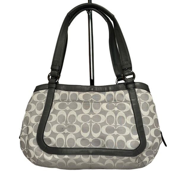 Coach F14934 Cricket Gray Signature Shoulder Bag Purse - Picture 2 of 11